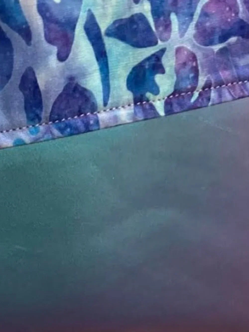 Unbranded Santorini Batik Bag in Blues and Purples with Iridescent Bottom OS EUC